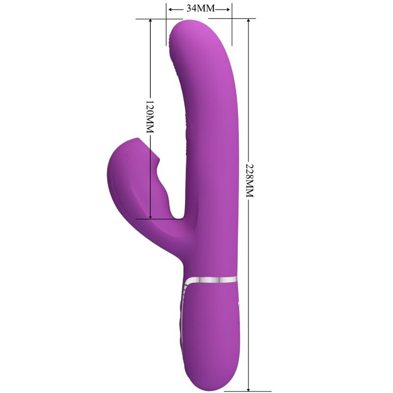 Pretty love - perlita 3 in 1 multifunction rabbit vibrator purple 4
