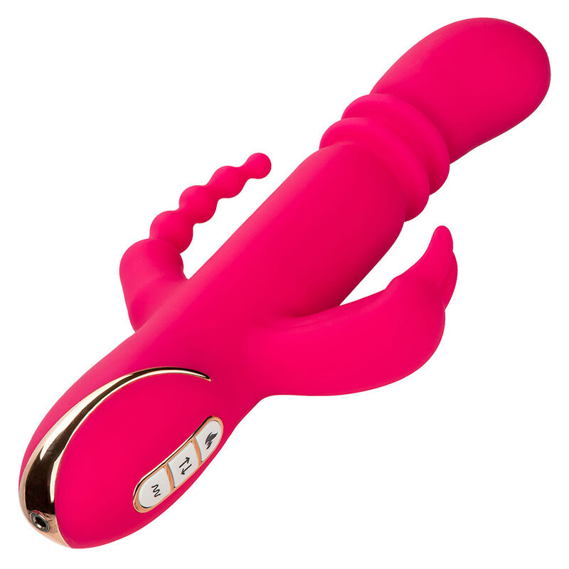 Calexotics - jack fantasy triple heated vibrator rabbit pink 2