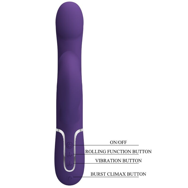 Pretty love - zalin rabbit vibrator pearls 4 in 1 purple 8