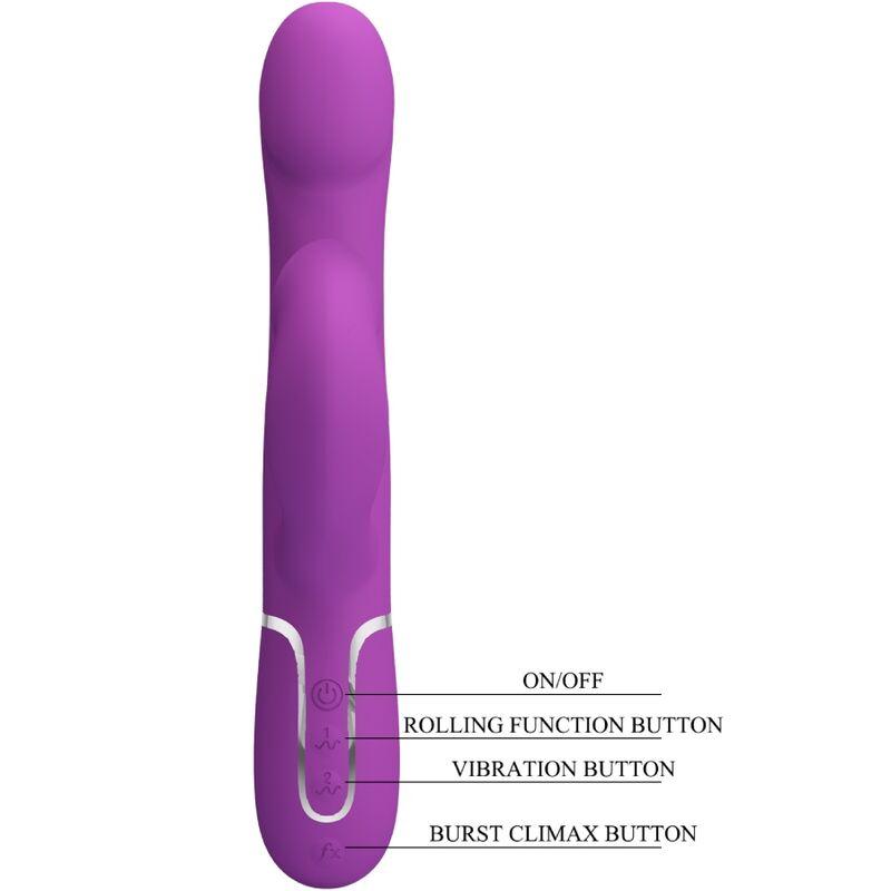 Pretty love - 4 in 1 multifunction vibrator & stimulator purple 3