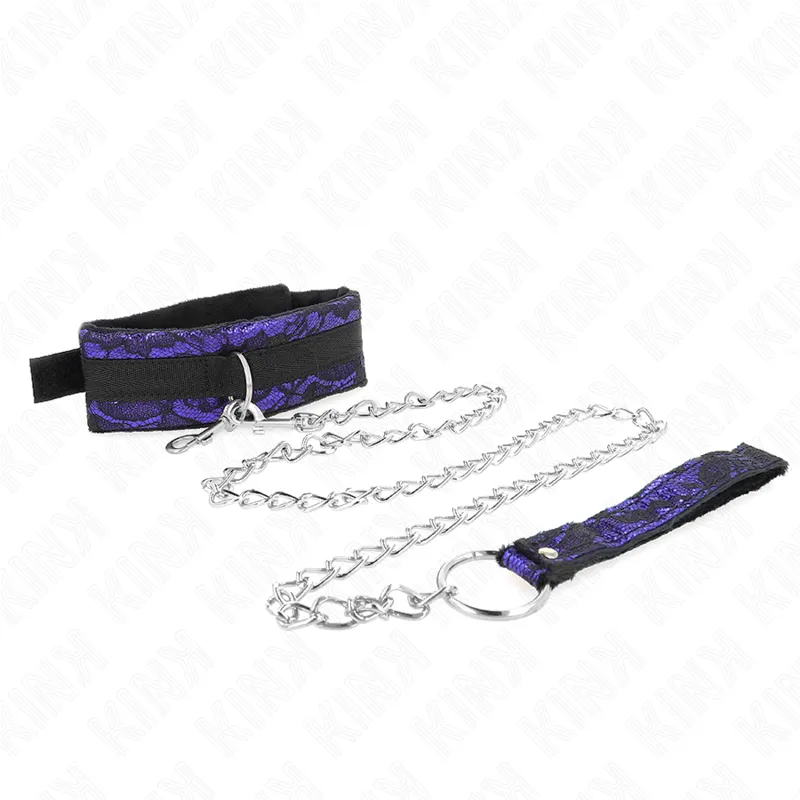 Kink - Short Velvet Lace Necklace With Belt 105 Cm With Nylon Trim 44 X 5.5 Cm 2