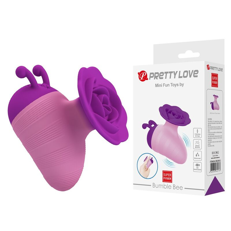 Pretty love - little bee rechargeable clitoral stimulator 7 modes purple-pink 9