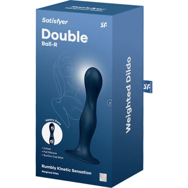Satisfyer - Double Ball-R Silicone Dildo Blue