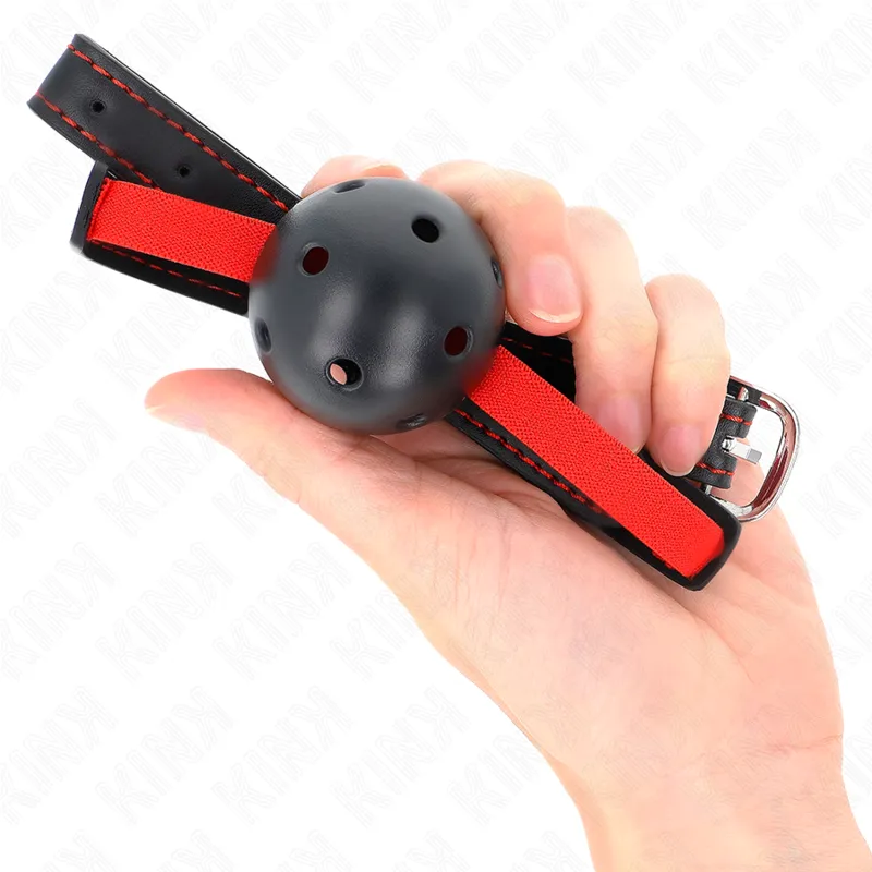 Kink - Hollow Hard Mouth 4.5 Cm Gag With Elastic Belt 56 X 1.5 Cm 3