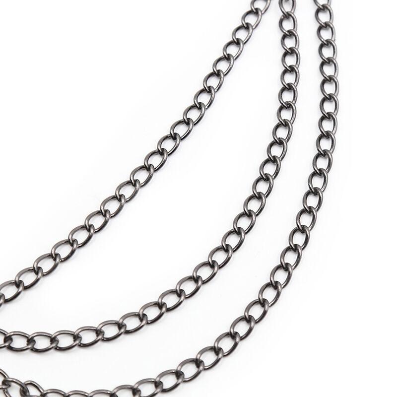 Ohmama Fetish Black Nipple Clamps With Multi Chains 5