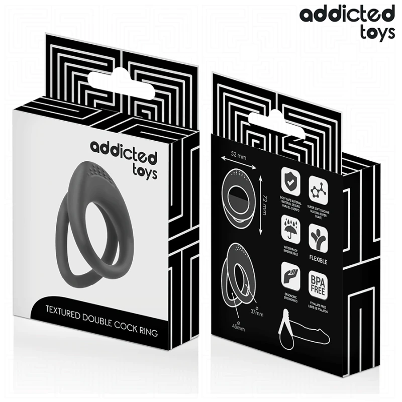 Addicted toys - double textured penis ring 5