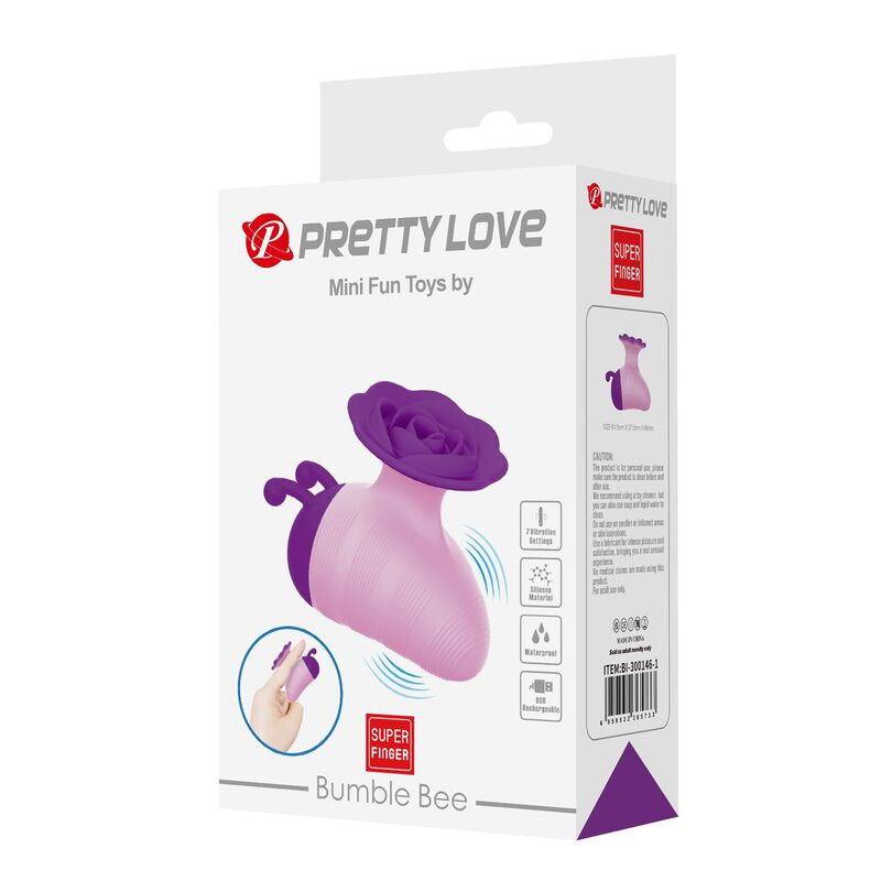 Pretty love - little bee rechargeable clitoral stimulator 7 modes purple-pink 1
