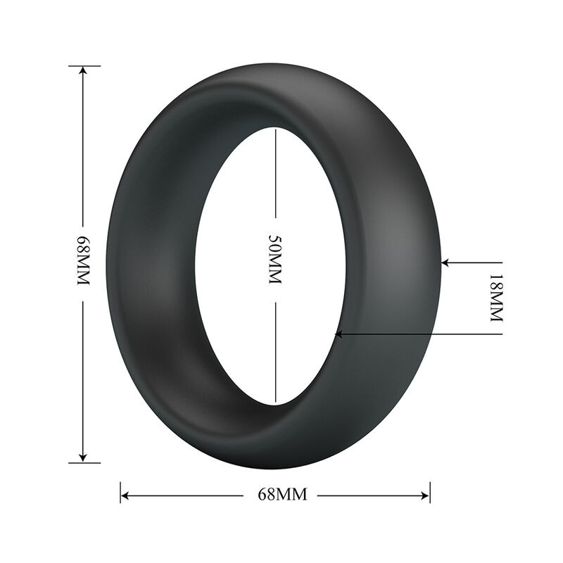 Crazy bull - elio silicone cock ring black 5