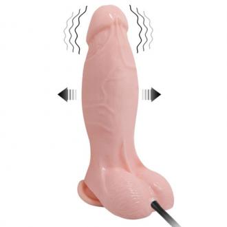 Inflatable And Vibrating Realistic Dildo 18.8 Cm - Vibrátor