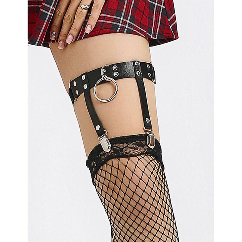 Subblime - 953744 adjustable leather punk garter black one size 9