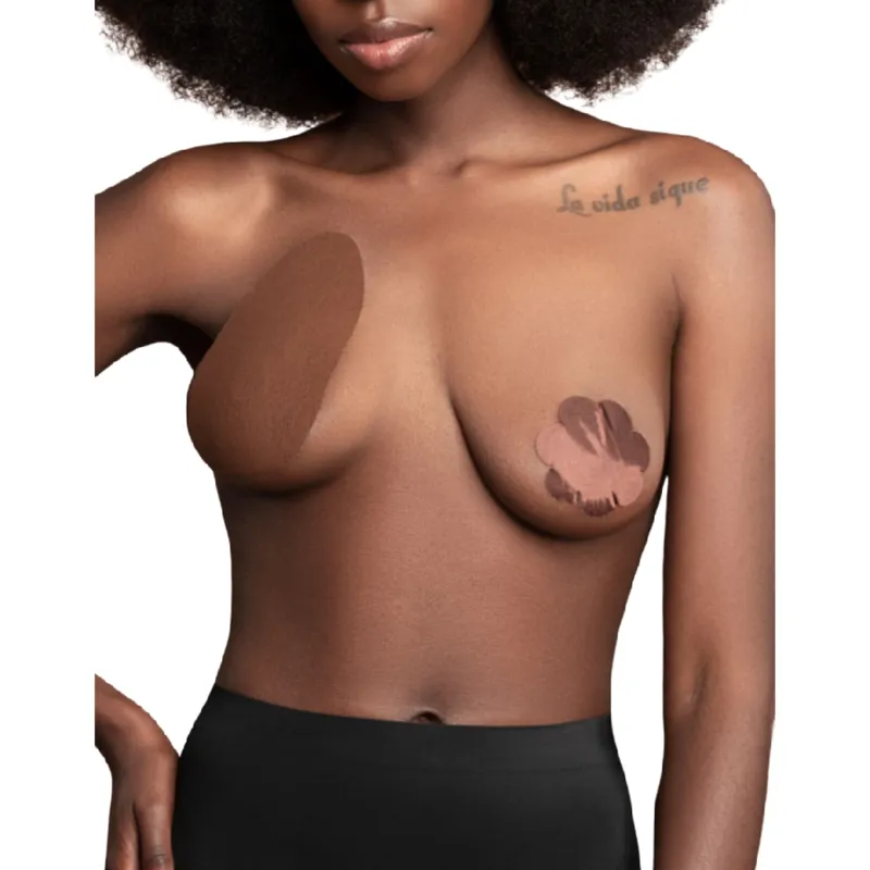 Bye Bra Breast Lift Pads + 3 Pairs Of Satin Nipple Covers -