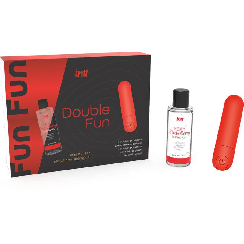 Intt - Double Fun Kit With Vibrating Bullet And Strawberry Massage Gel