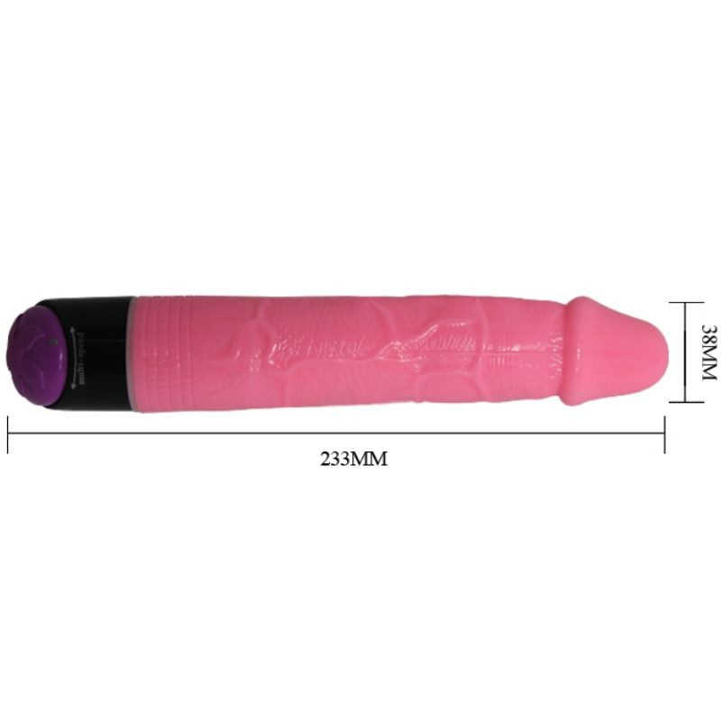 Baile - colorful sex realistic vibrator pink 23 cm 7