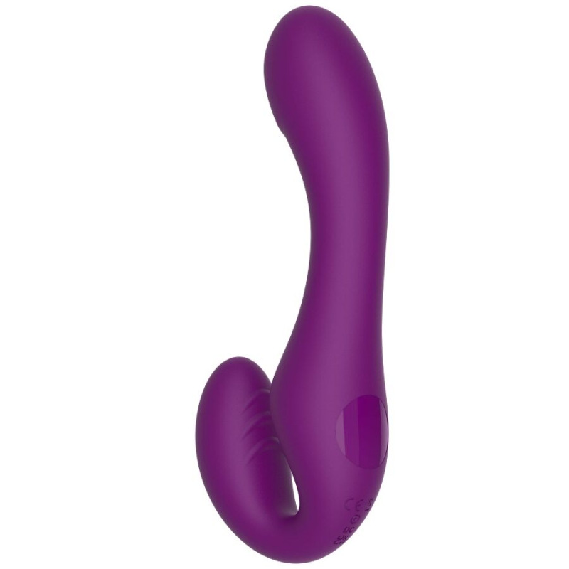 Xocoon - 2 in 1 strapless strap-on vibrator with remote control purple 5