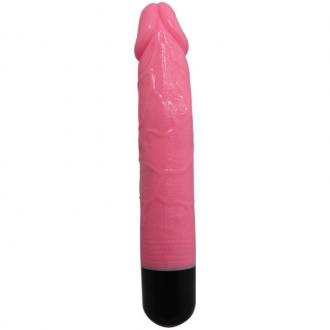 Colorful Sex Realistic Vibrator Pink  23 Cm
