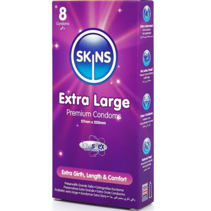 Skins - extra large premium condoms pack 8 1