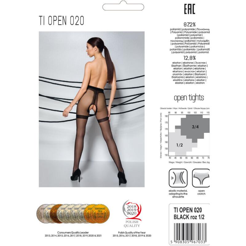 Passion - Tiopen 020 Stocking Black 1/2 (20 Den) 4