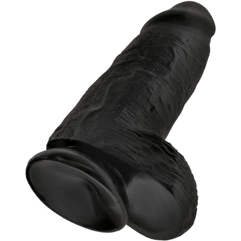 King Cock - Chubby Realistic Penis 23 Cm Black