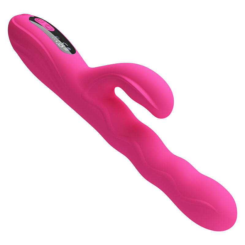 Pretty love - winters multifunction rabbit vibrator with led display pink 2