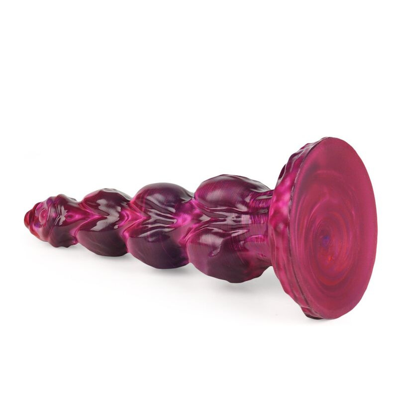 Power monsters - primal beastlord pink translucent fantasy silicone dildo 26 cm Ø 5 cm 4