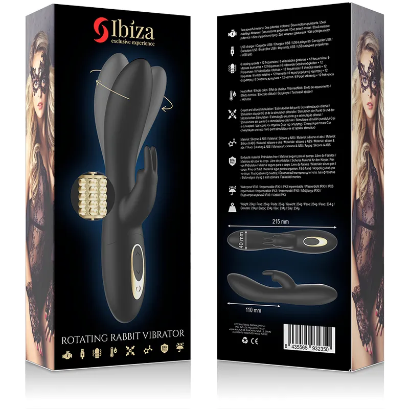Ibiza - Powerful Pearled Rotator With Rabbit