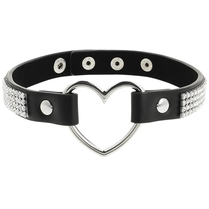Coquette Hand Crafted Choker Vegan Leather  - Heart 2