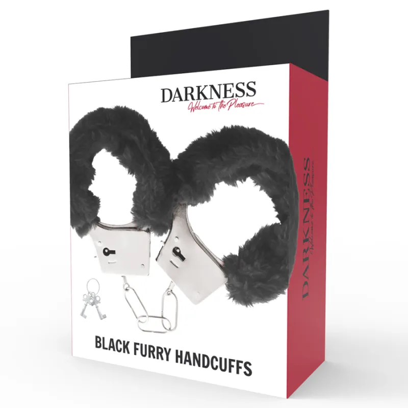 Darkness Pleasure Furry Handcuffs Black - Putá 2