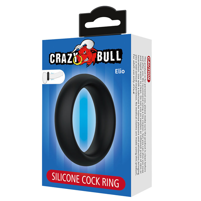 Crazy bull - elio silicone cock ring black 6