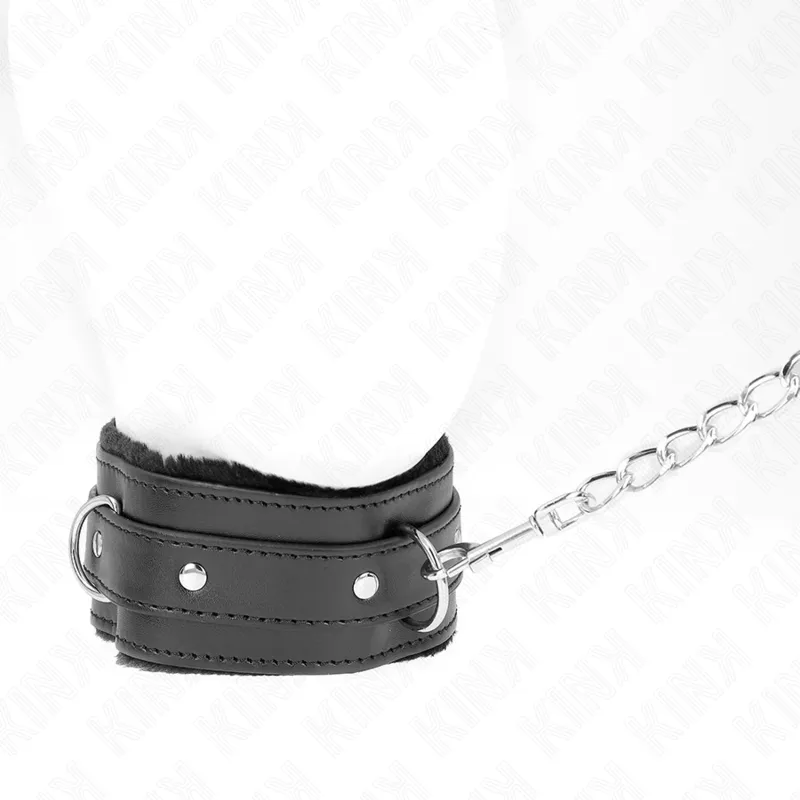 Kink - Collar With Leash 65 Cm With Restrictions Black 36-42 Cm X 5.5 Cm 1