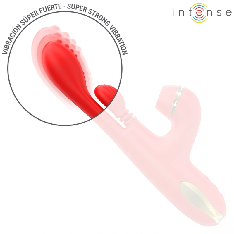 Intense - katy multifunction clitoris stimulator 4 interchangeable heads red 6