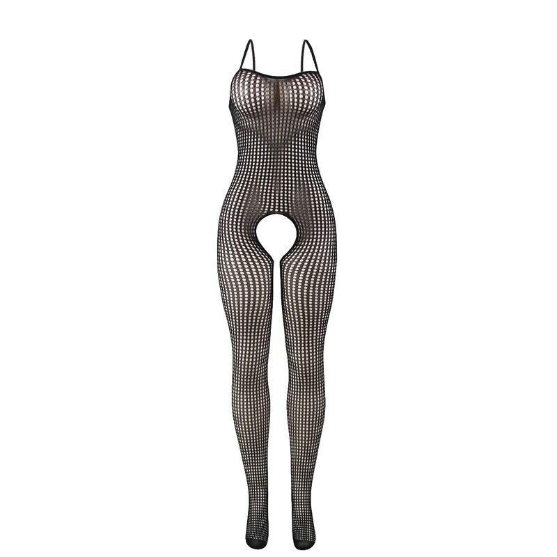 Subblime - 951726 black elastic fishnet crotchless bodystocking one size 3