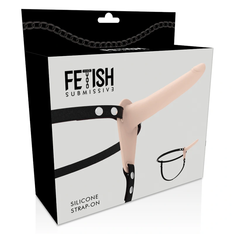 Fetish submissive harness - flesh silicone 15 cm 4