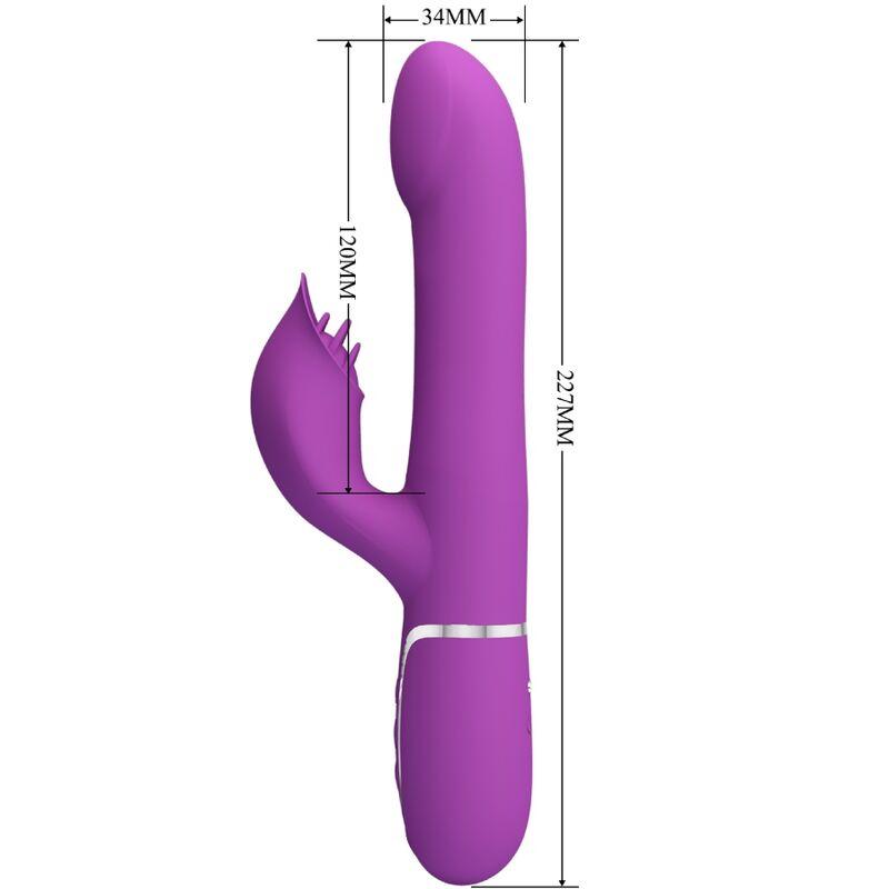 Pretty love - 4 in 1 multifunction vibrator & stimulator purple 4