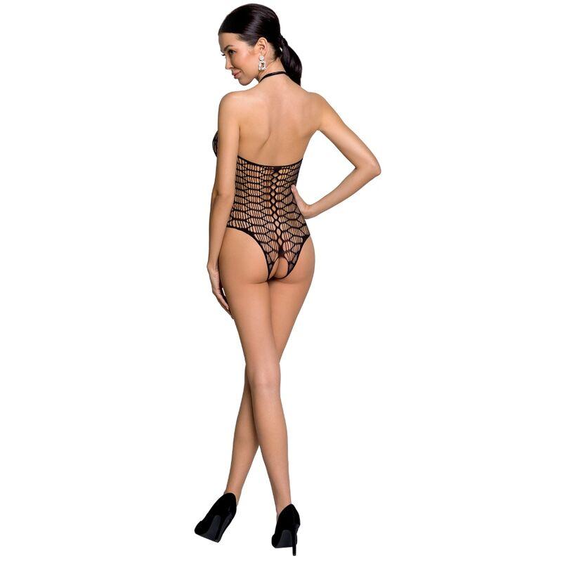 Passion Bs087 Bodystockings Čierna - Sieťované Erotické Body 1