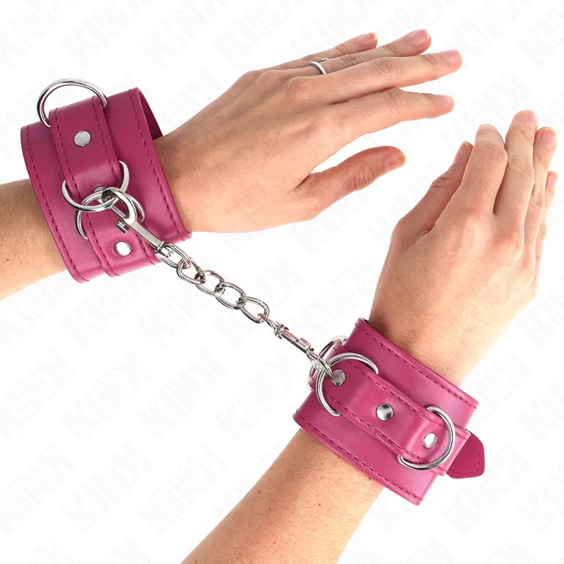Kink - 3 D-Ring Wrist Restraints Adjustable Pink 17.5-25 Cm X 6 Cm 3