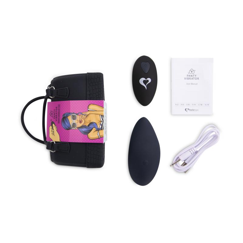 Feelztoys - Panty Vibe Remote Controlled Black - Vibrátor Do Nohavičiek 2