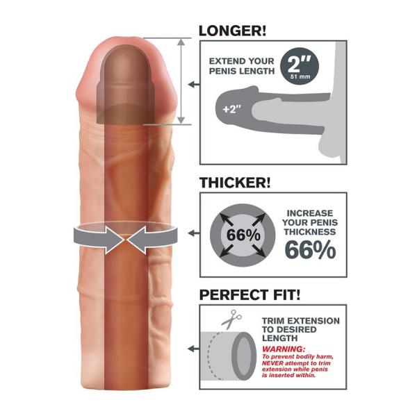 Mega 2 Extension Flesh - Návlek Na Penis 2