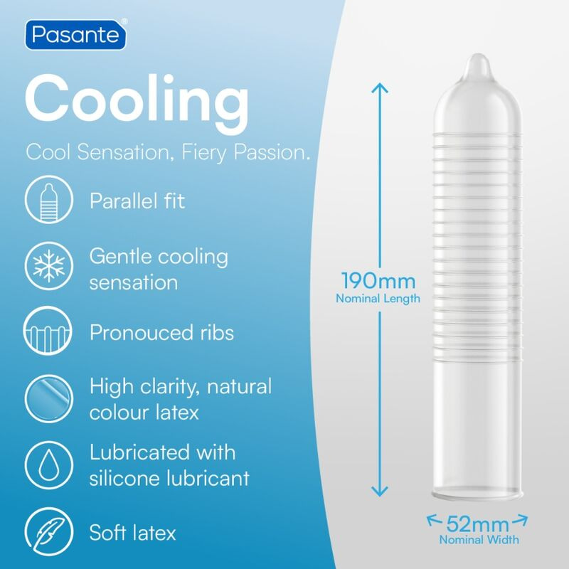 Pasante - kondómy chladivý efekt balenie 144 ks 2