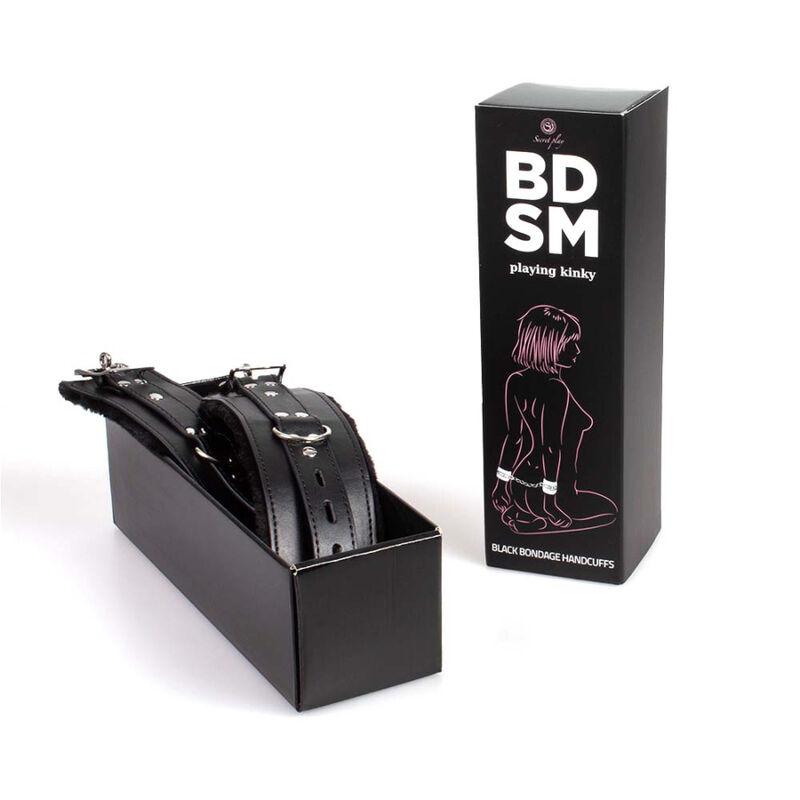 Secretplay Black Bondage Handcuffs - Bdsm Collection 3