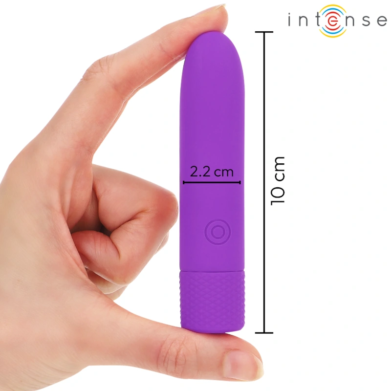 Intense - symone usb rechargeable vibrating bullet 8 vibrations purple 10 x 2.2 cm 3