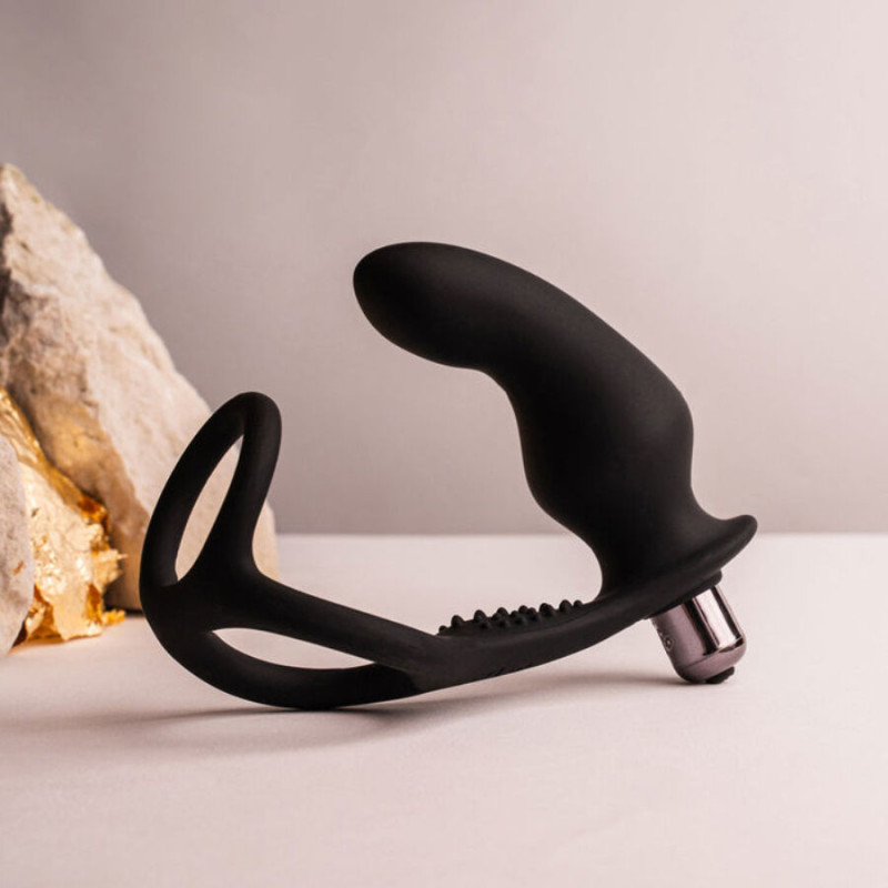 Rocks-off - ro-zen rro anal plug with vibrating penis ring black 3