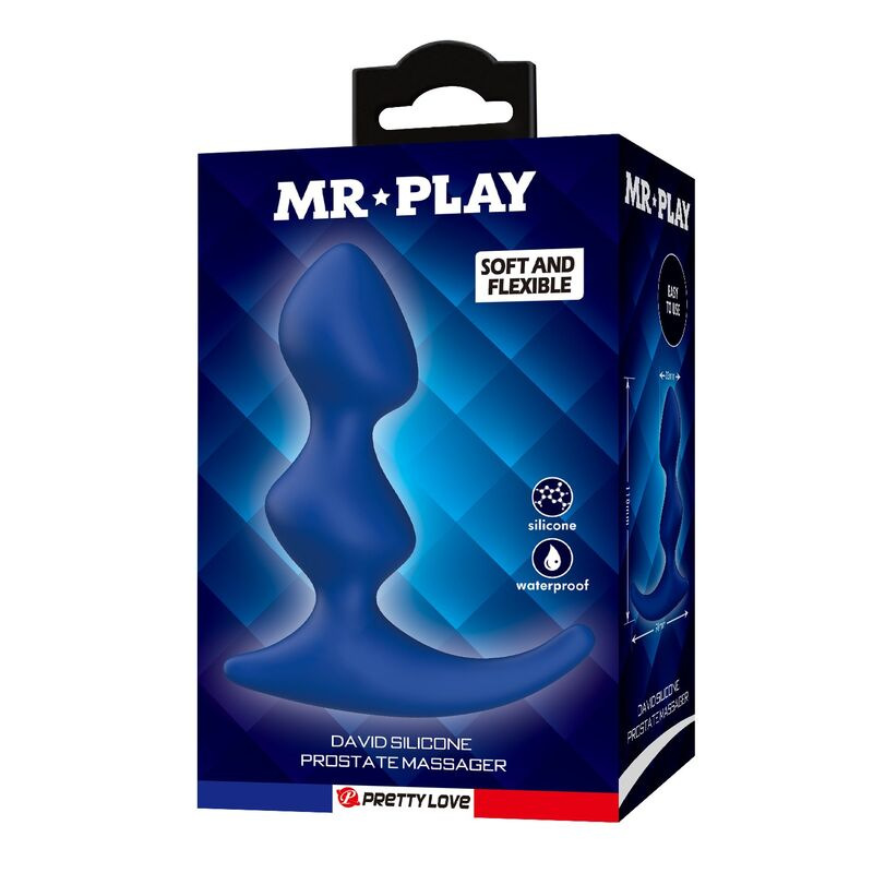 Mr play - ergonomic blue anal plug 1