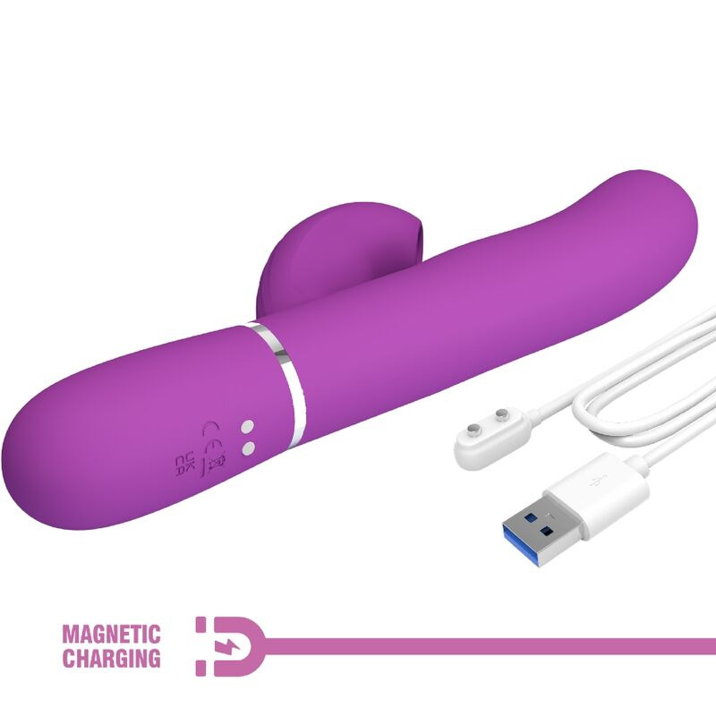 Pretty love - perlita 3 in 1 multifunction rabbit vibrator purple 6