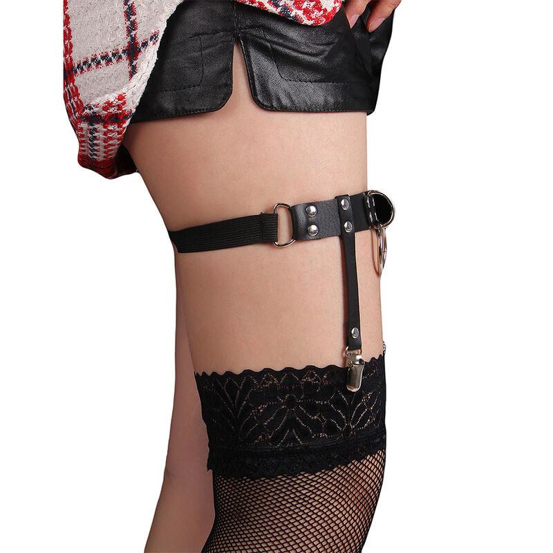 Subblime - 953744 adjustable leather punk garter black one size 2