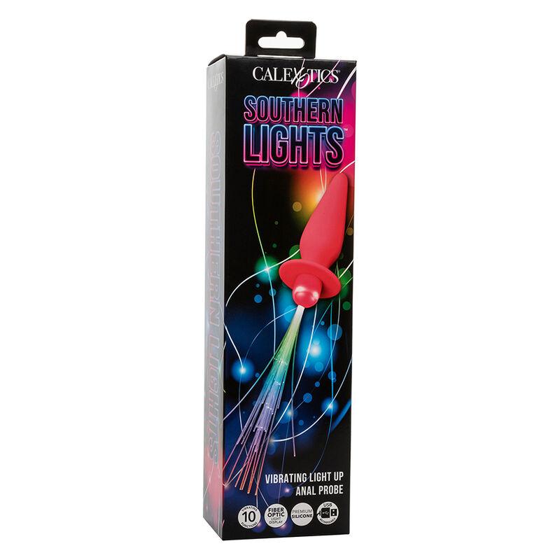 Calexotics - Southern Lights Light Up Anal Plug 10 Vibrations Silicone Pink