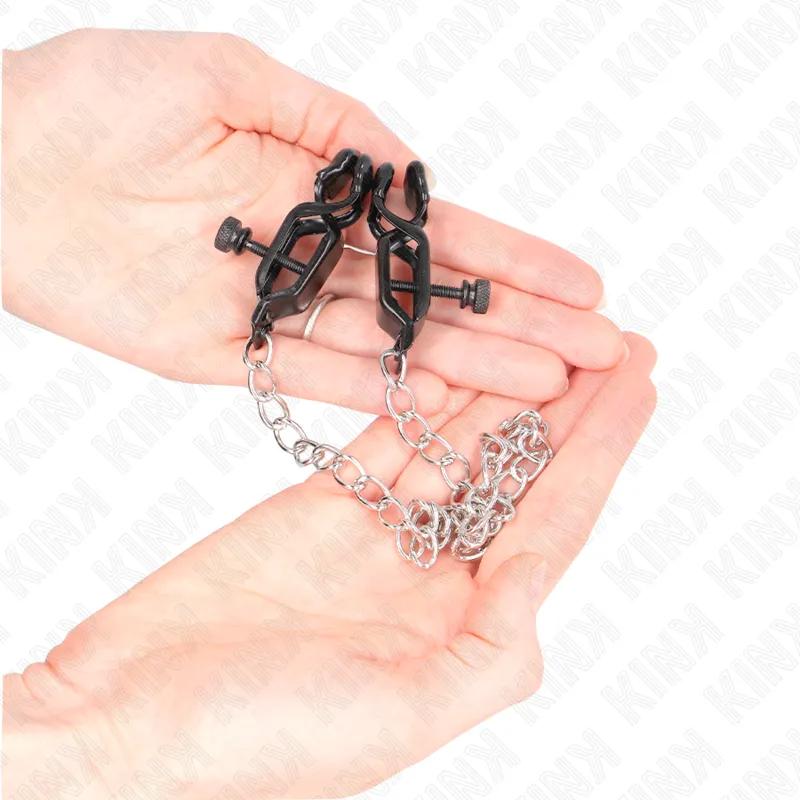 Kink - Flat Chain Nipple Clamps Silver 30 Cm 2