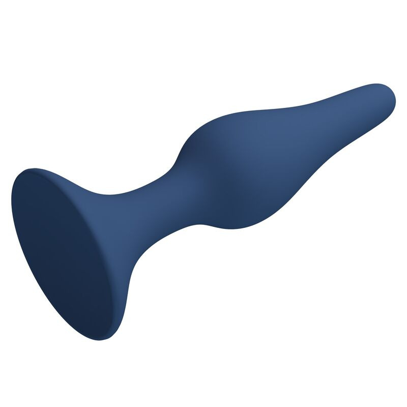 Mr play - slim silicone anal plug blue l 6