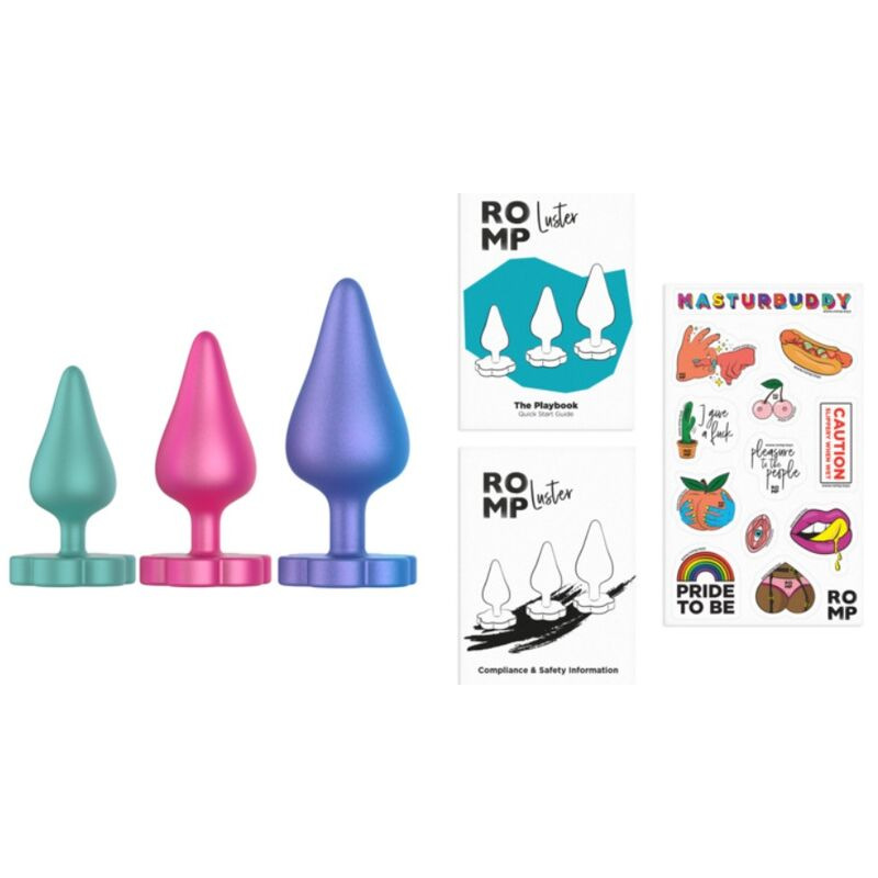 Romp - luster anal training kit s/m/l with flower-shaped base 7