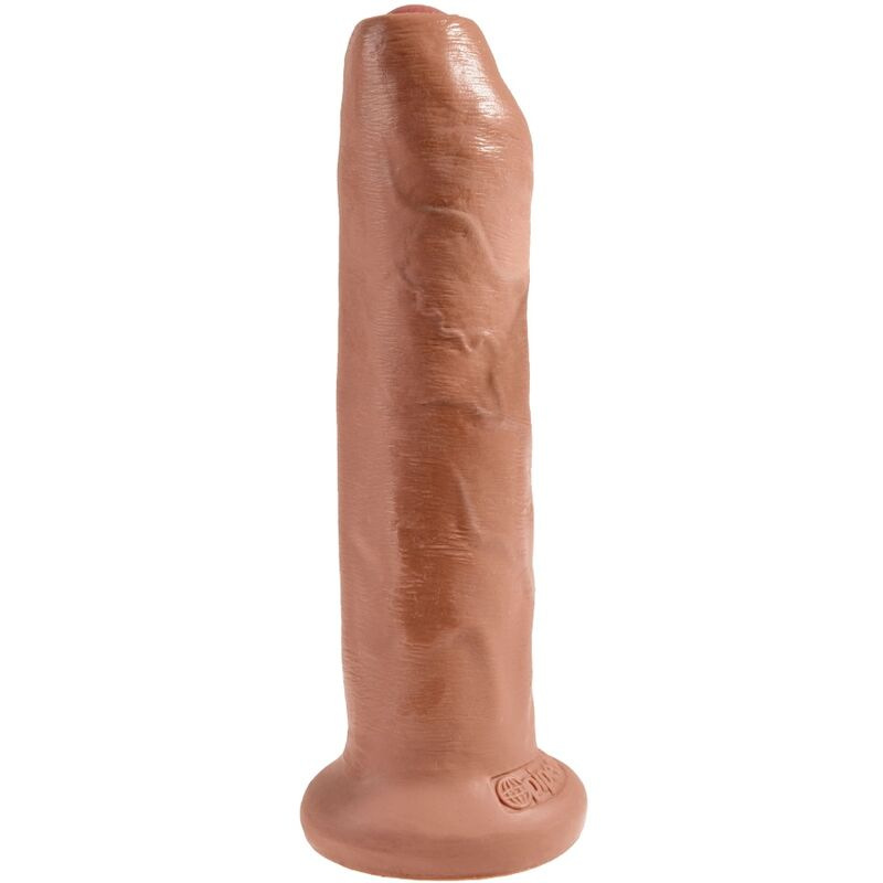 King cock - uncut realistic penis 17.8 cm caramel