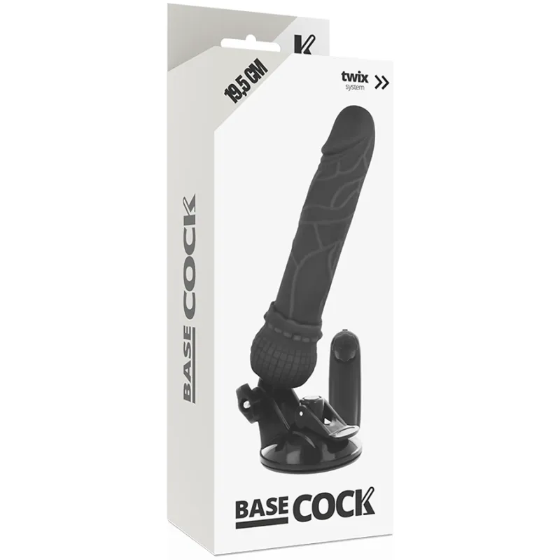 Basecock Realistic Vibrator Remote Control Black 19.5cm 3